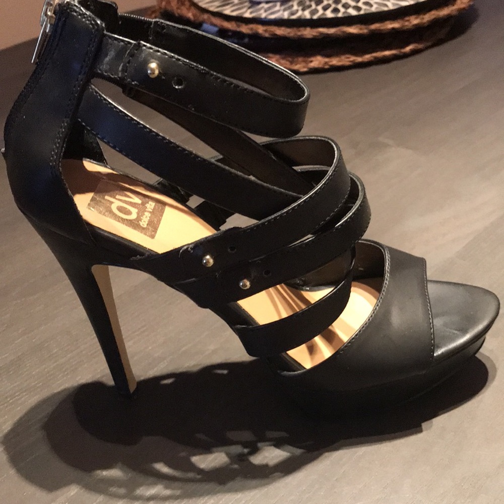 Black platform heels